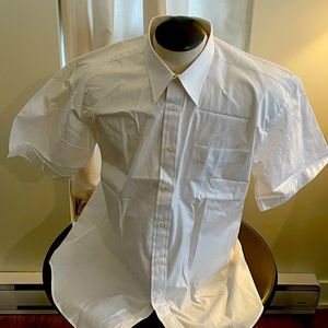 Christian Dior Men’s Big and Tall New Without Tags  White Short Sleeve Size 17.